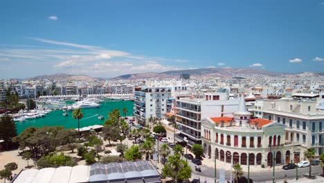 vista aérea del puerto en el pireo atenas grecia durante la residencia de verano hotel yates barcos mar vacaciones viaje-2