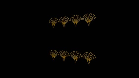 séquence vidéo de fond avec motif art déco doré et textures pour la composition vidéo