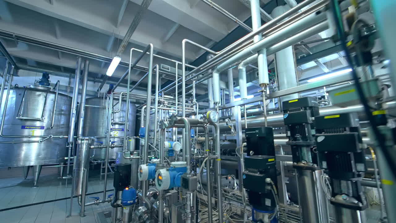 Dairy Food Production Plant. Modern plant for the production of dairy products