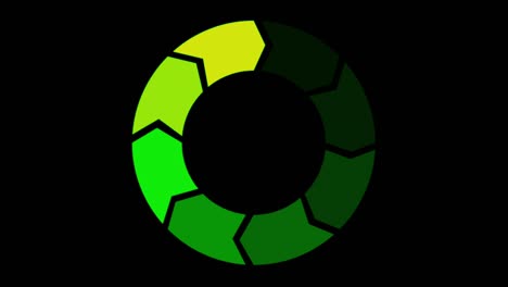 animación colorido círculo de carga aislar.