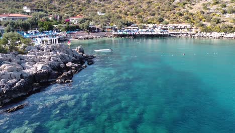 Drone-shot-of-a-beach-at-the-mediterranean-sea