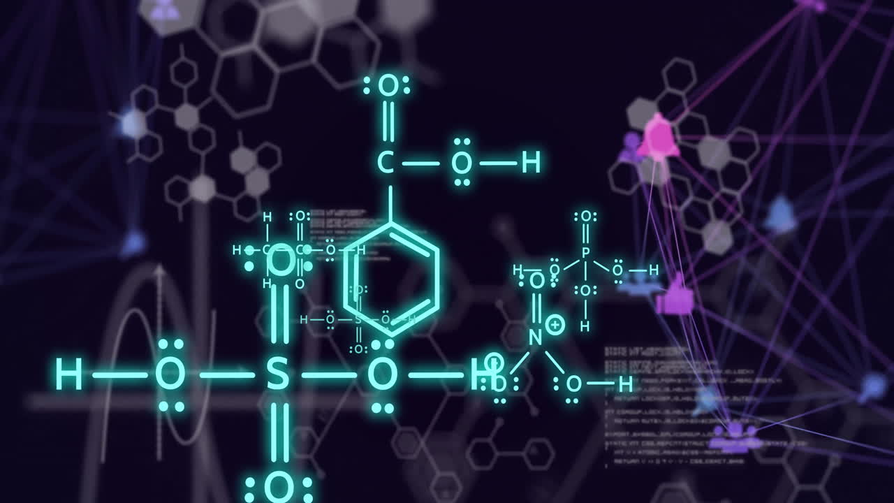 연결 네트워크를 통해 과학 데이터 처리의 애니메이션