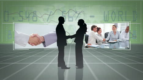 business people shaking hands and working together