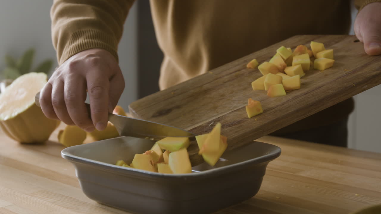 Preparing Butternut Squash