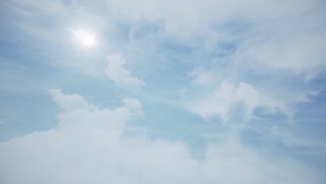 fly through the clouds in the sky. animation. beautiful clouds at the sky