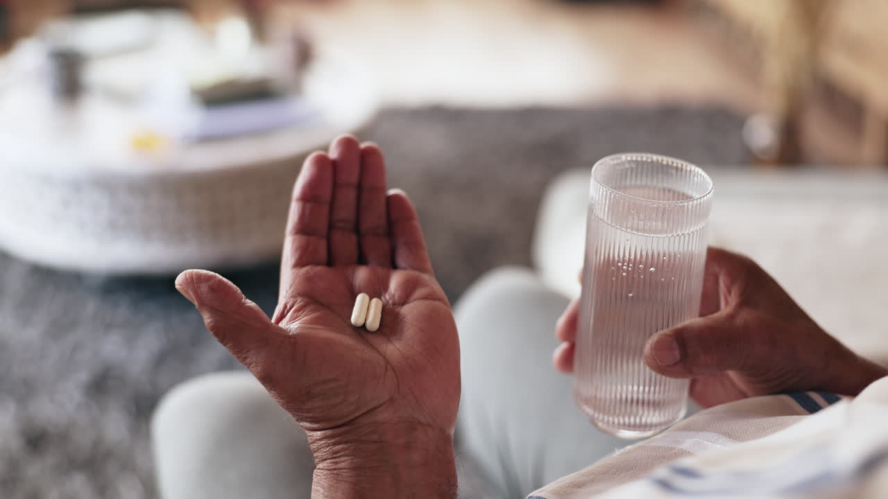 약을 복용하는 사람