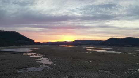 sunrise over a wetland landscape