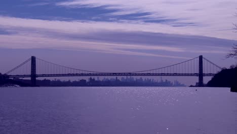 el puente george washington conecta nueva jersey con el estado de nueva york con el horizonte de manhattan 6