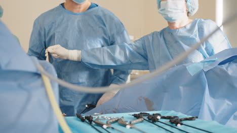 surgical procedure in an operating room