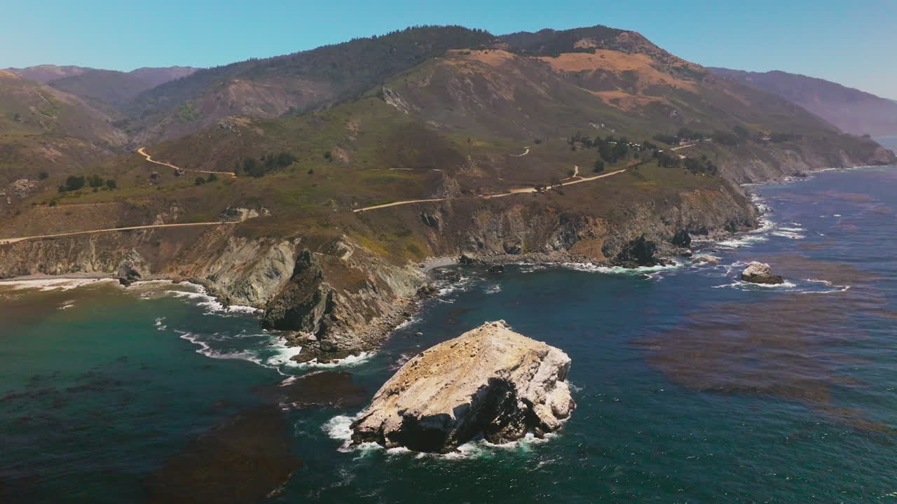 Big Sur Coastline with Ocean and Mountains
