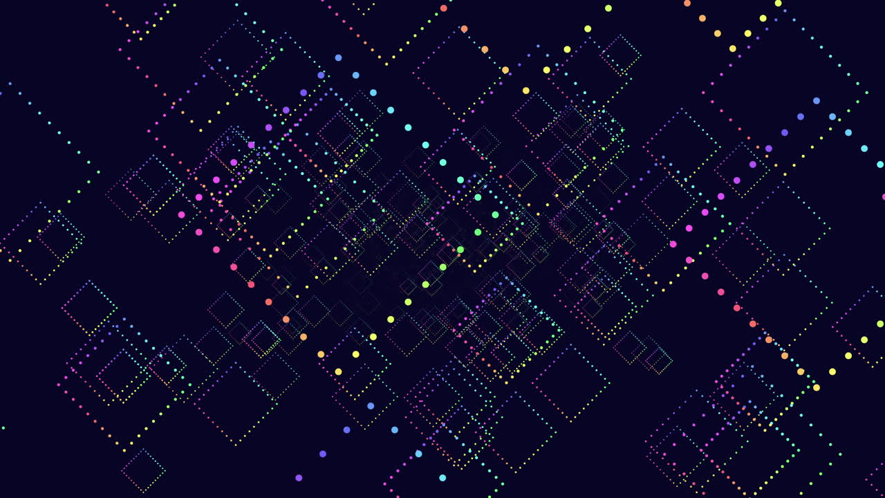 다채로운 기하학적 점 패턴 웹 사이트 및 앱을위한 활기찬 배경