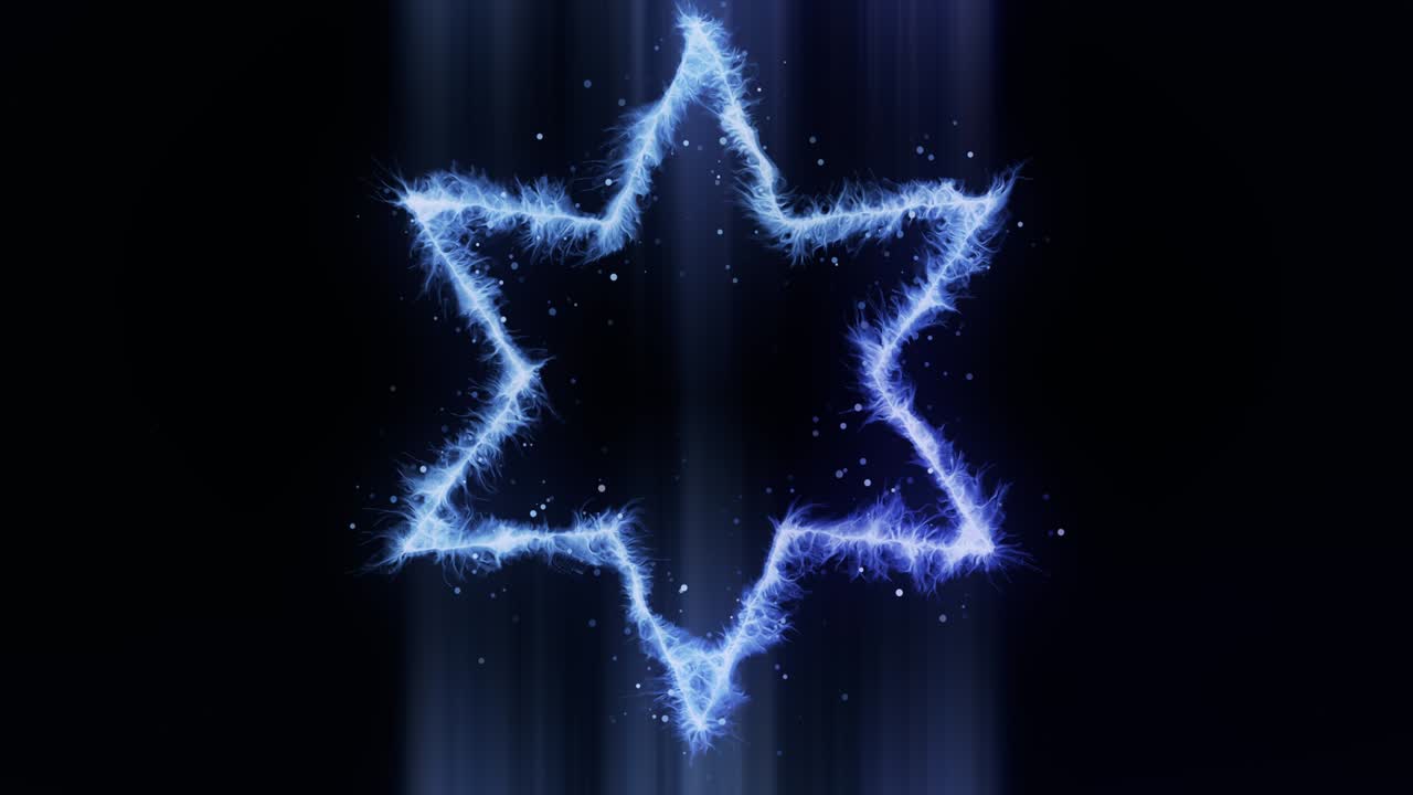 formas de estrellas iluminación con partículas de fondo