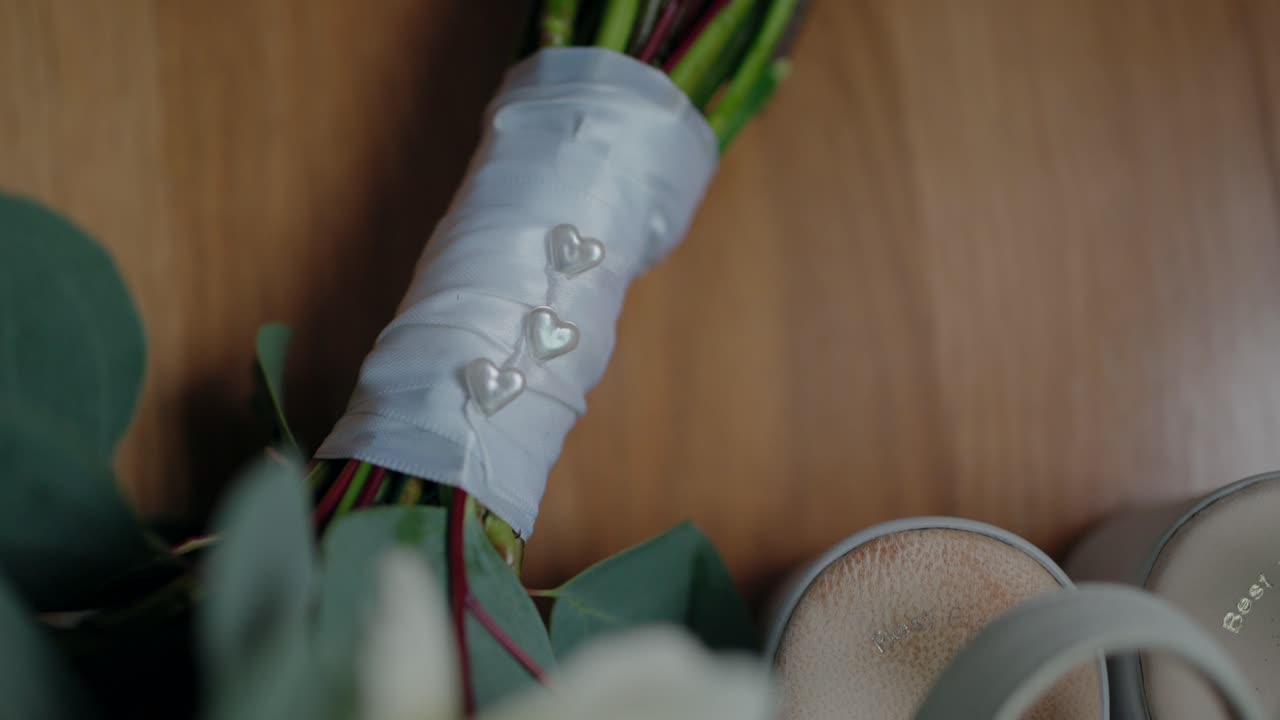 Wedding Day Details: Bouquet and Shoes