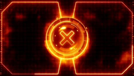 futuristic sports game loop animation. versus fight background. radar neon digital display. x target mark. game control interface element. battle fight sports competition.