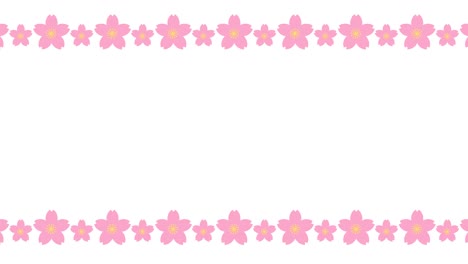 animación de bucle con el canal alfa simple de las flores de cerezo