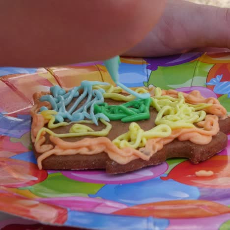 process of hand painted ginger cookies