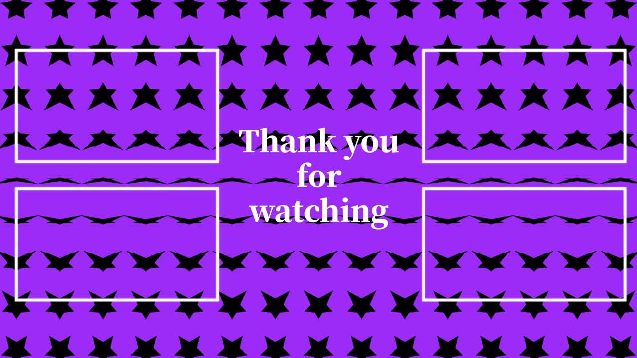 스타 웨이브 엔드 카드 엔딩 스크린 모션 그래픽