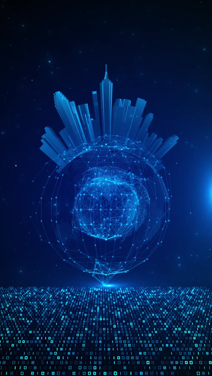 Futuristic digital city metaverse artificial intelligence technology cyberspace city smart city