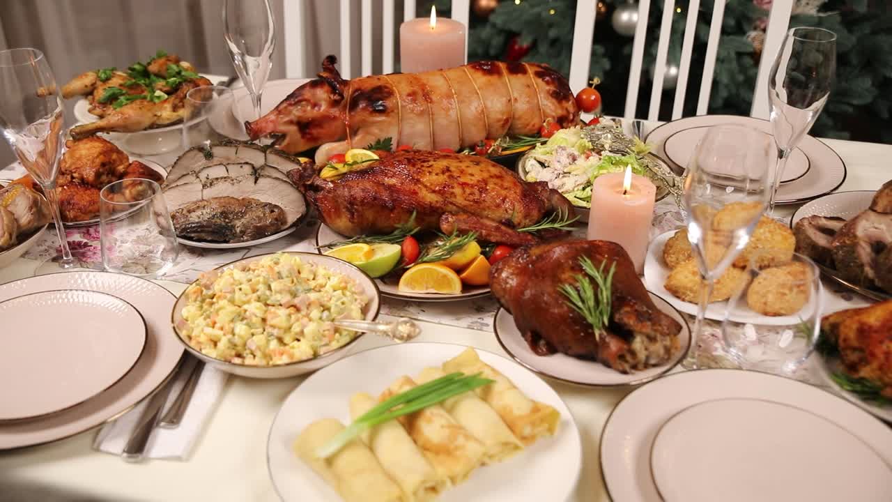 cena festiva de las fiestas