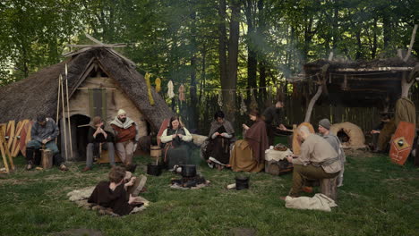 medieval village life re-enactment