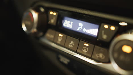 car climate control panel