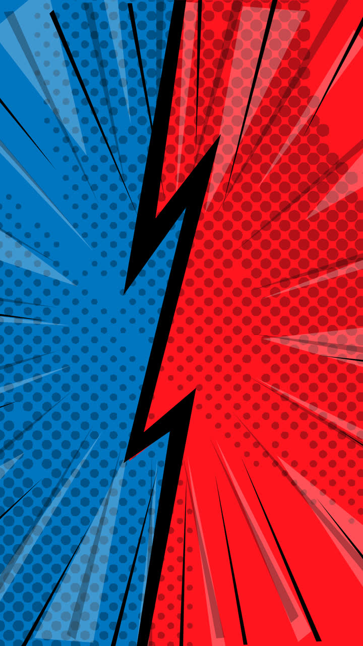 만화 스타일의 모션 그래픽 배경