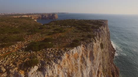 the surfspot beliche near sagres, portugal. aerial shot