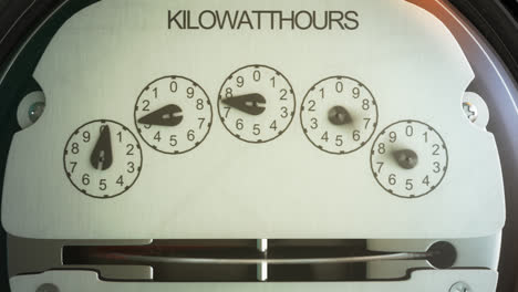 Electricity-measuring-device.-Typical-residential-analog-electric-meter-with-a-transparent-plastic-case-showing-household-consumption-in-kilowatt-hours.-Electric-power-usage.