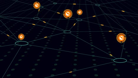 processo di mining di criptovaluta animato 4k terra coin mostrato su uno sfondo scuro