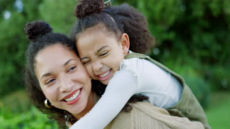 nature, mom and daughter piggy back in puerto rico