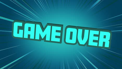 animación digital del juego sobre texto contra rastros de luz que se mueven sobre fondo azul