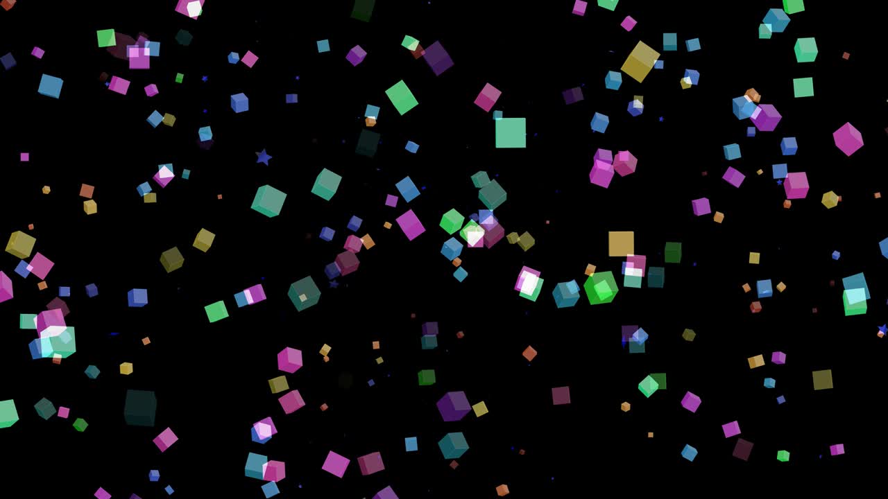 cube sweet pastle color slow falling and faded in the end