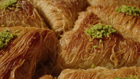 baklava traditional turkish dessert served on a tray