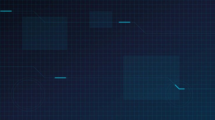 Abstract Digital HUD Interface with Moving Geometric Elements