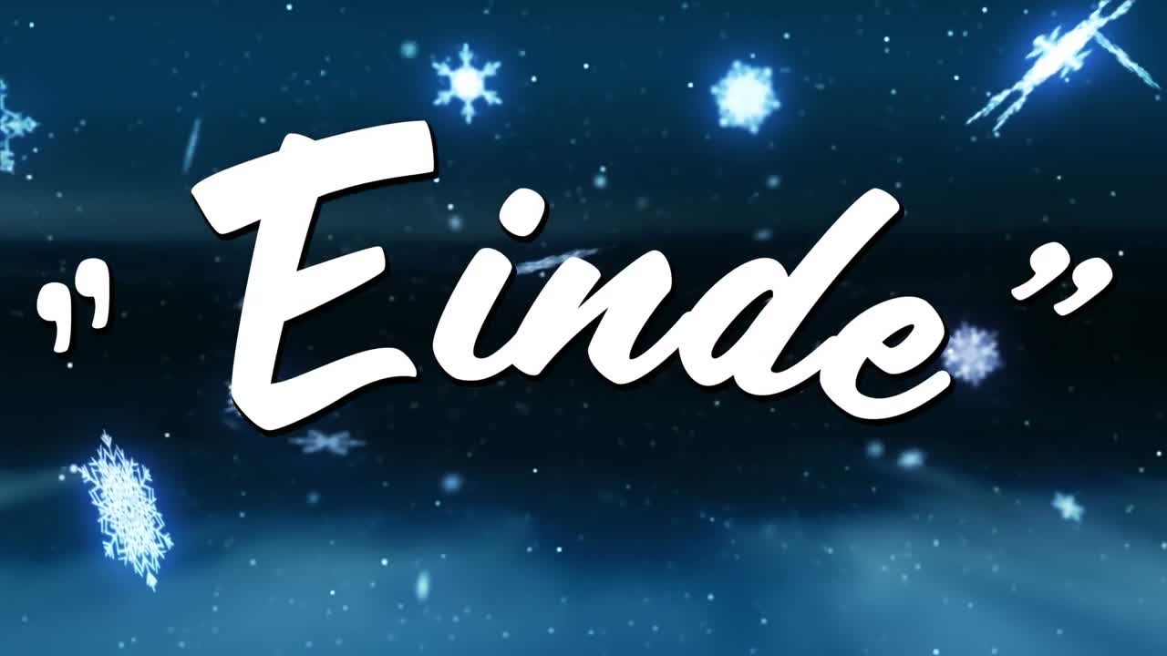 내리는 눈 위에 내리는 텍스트의 애니메이션