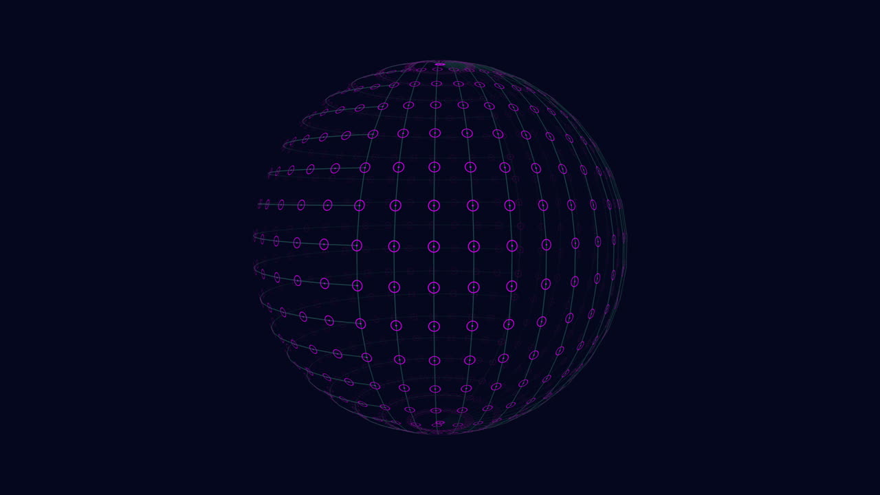 Stunning 3d rendering of a sphere constructed from interconnected lines