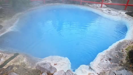 hot springs in kamado jigoku taken during snow