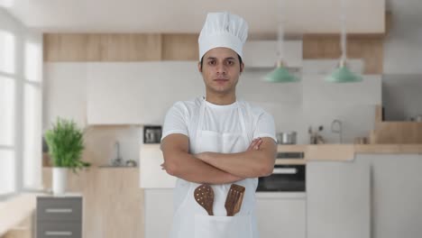 portrait of confident indian professional chef