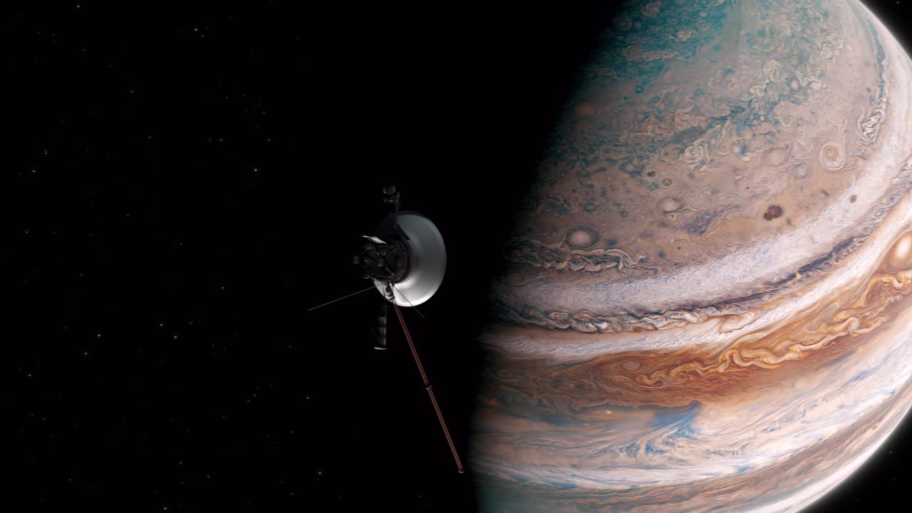 la sonda espacial voyager sobrevuela el gigante gaseoso júpiter