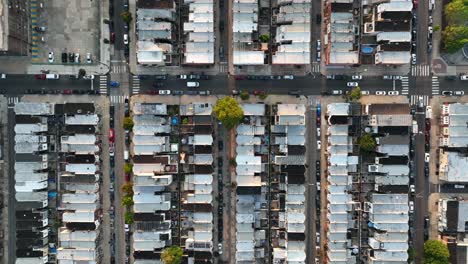 city urban housing top down aerial view