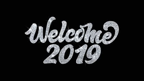 welcome 2019 glitter text graphic