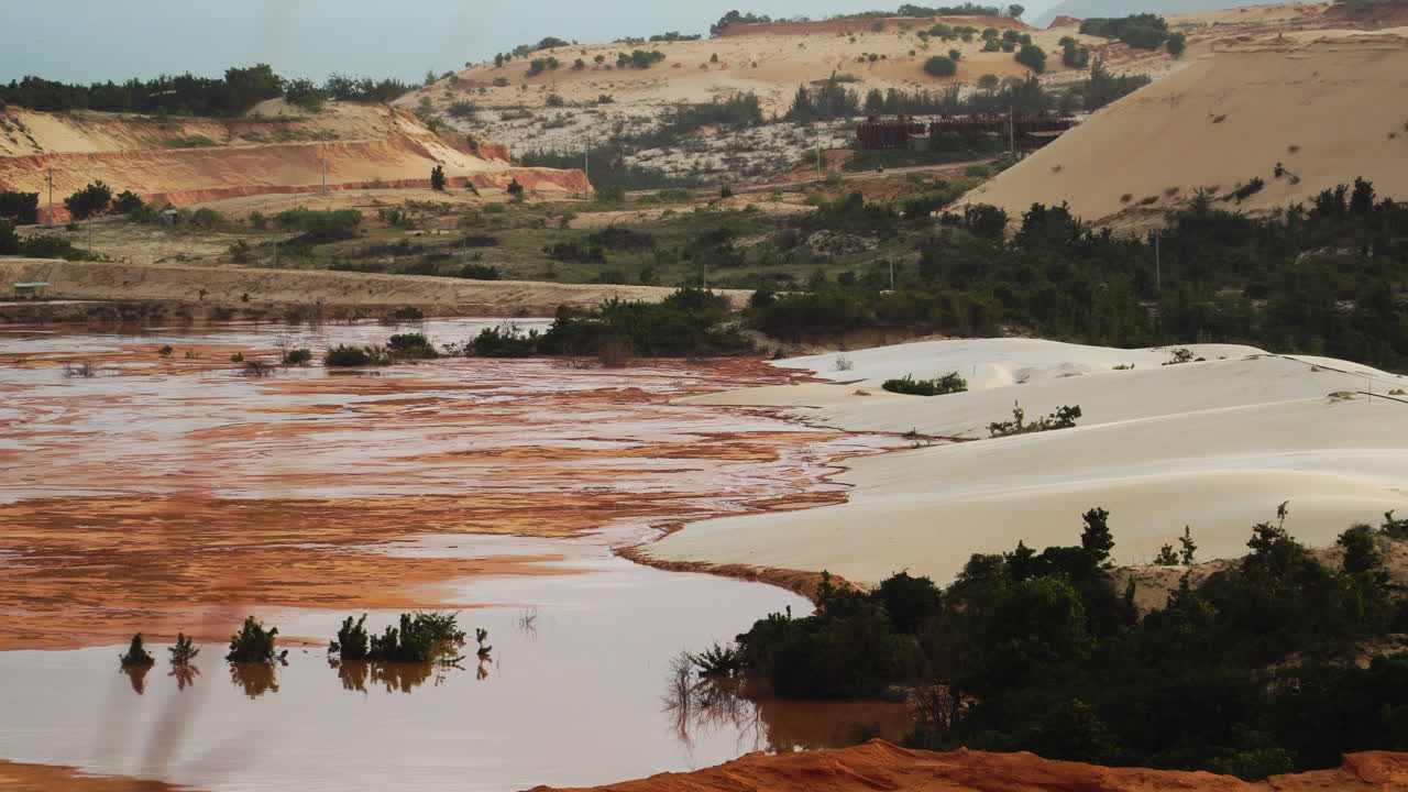 Interdunal Wetland In The Active Dune Field Of Vietnam
