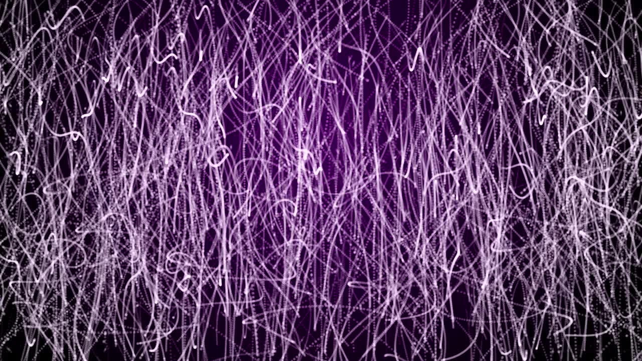 red de líneas en movimiento con largos senderos en el espacio, efecto de las gotas de lluvia, renderización 3d, generada por computadora