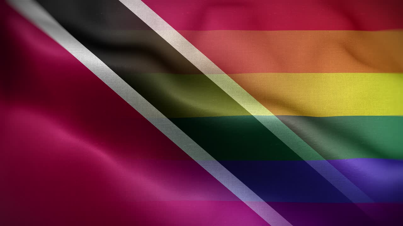 la bandera de trinidad y tobago tiene un fondo de bucle 4k