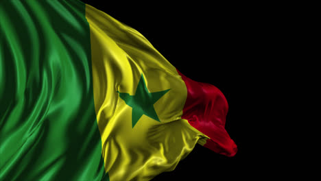 waving flag of senegal