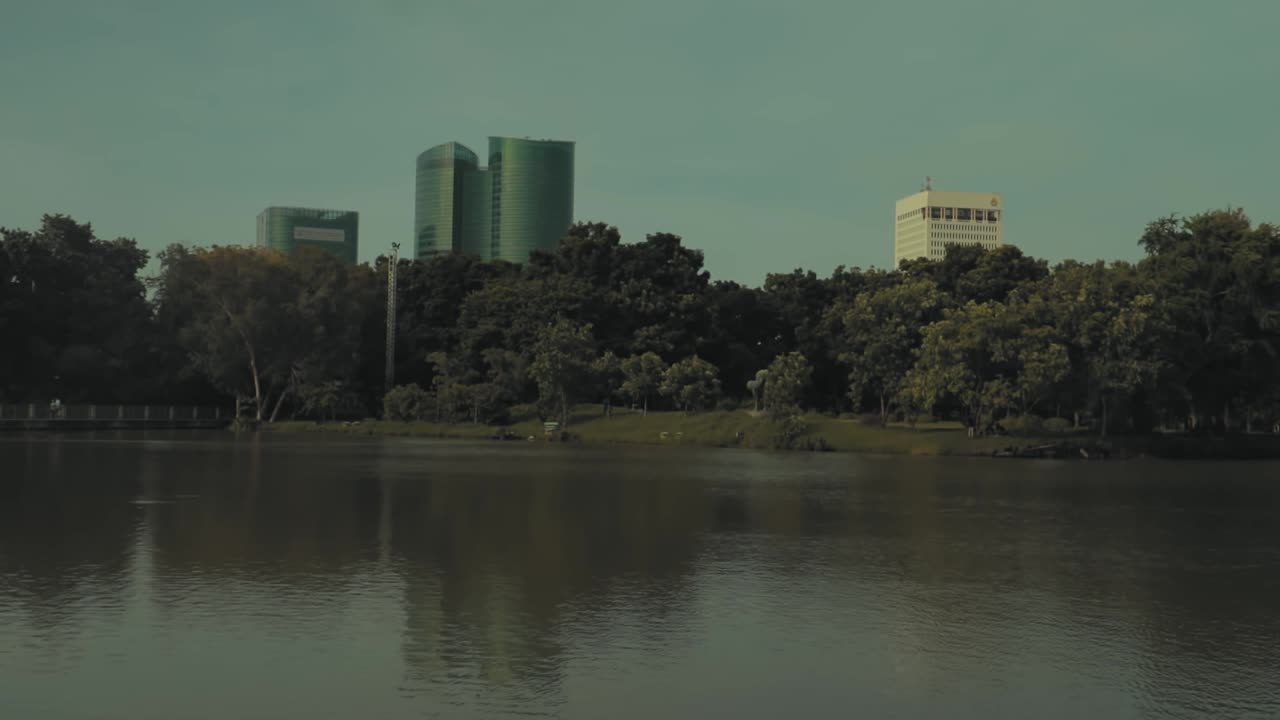 mirando el cielo en el parque