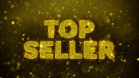 top seller - gold glitter text
