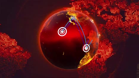 fondo de introducción de noticias del mapa del mundo digital 3d