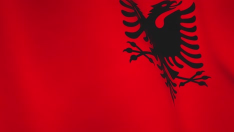 bandera de albania de fondo agitando estandarte abstracto - animación de bucle de video sin costuras