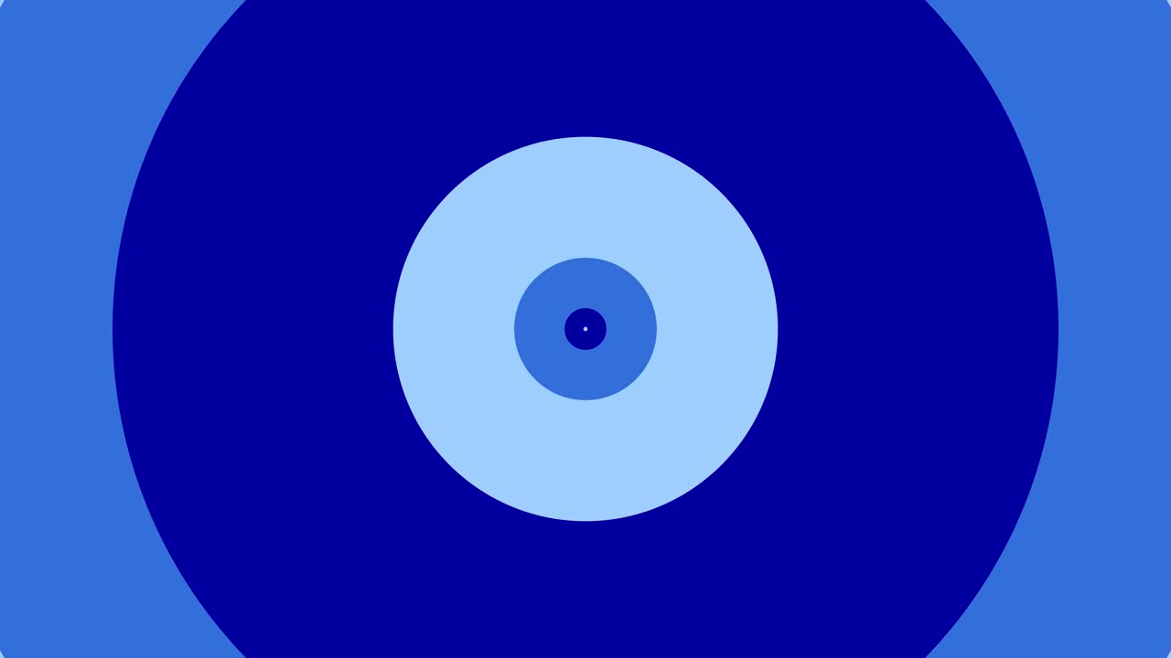 ilusión óptica forma de círculo fondo animado diseño de movimiento túnel gráfico efecto visual color azul